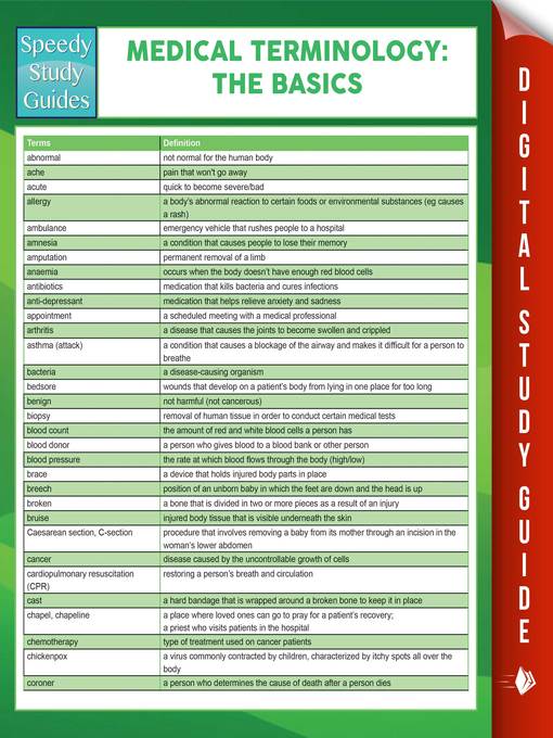 Title details for Medical Terminology by Speedy Publishing - Available